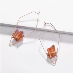FP Amber Crystal Threader Hoops!